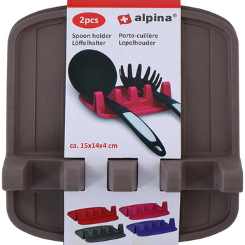 Alpina - Porte-cuillère / porte-ustensiles de cuisine 2 pcs. (noir)