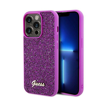 Guess Disco Metal Script - iPhone 14 Pro Case (fuchsia)