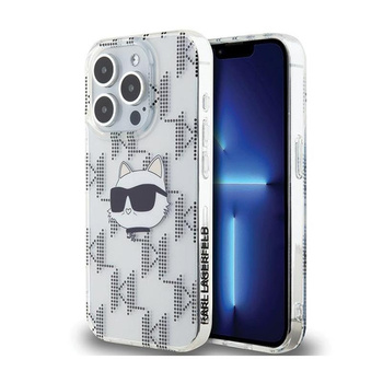 Karl Lagerfeld IML Choupette Head & Monogram - iPhone 15 Pro tok (átlátszó)