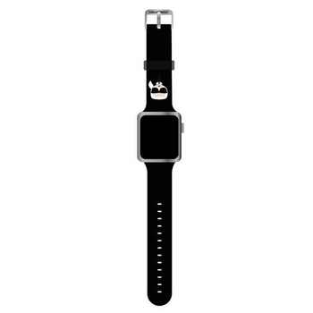 Karl Lagerfeld Silicone Karl Head - Bracelet pour Apple Watch 38/40/41 mm (noir)