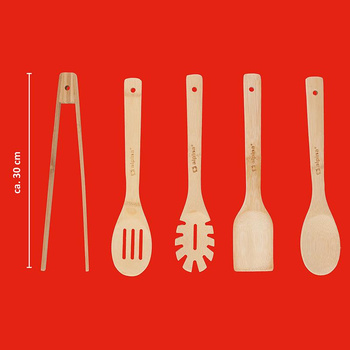 Alpina - Set of bamboo cooking utensils 5 pcs. (gray)