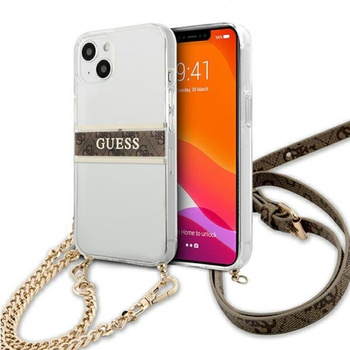 Guess 4G Gold Stripe Crossbody - pouzdro pro iPhone 13 mini