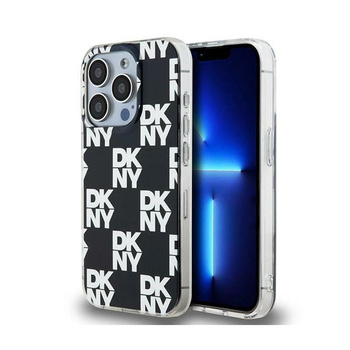 DKNY IML Checkered Mono Pattern - Tasche für iPhone 15 Pro Max (schwarz)