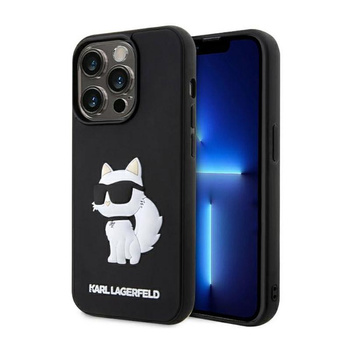 Karl Lagerfeld 3D gumové pouzdro NFT Choupette - iPhone 14 Pro Max (černé)