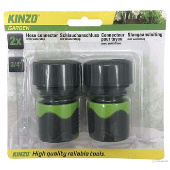 Kinzo - Raccords de tuyau d'arrosage 3/4 2pc.