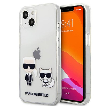 Karl Lagerfeld Ikonik & Choupette - iPhone 13 Mini Tasche (Transparent)