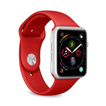 PURO ICON - Elastisches Sportarmband für Apple Watch 38/40/41 mm (S/M & M/L) (rot)