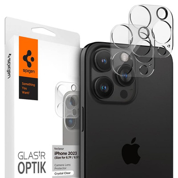 Spigen Optik.TR Camera Protector - ochranné sklo objektivu pro iPhone 15 Pro / 15 Pro Max / iPhone 14 Pro / 14 Pro Max (2 ks) (Transparent)