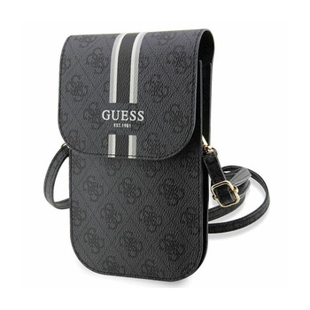 Guess 4G Stripes - Crossbody bag for phone (black)