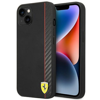 Ferrari Carbon - pouzdro pro iPhone 14 Plus (černé)