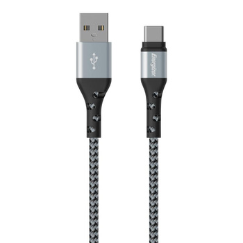 Energizer Ultimate - Propojovací kabel USB-A na USB-C 2 m (stříbrný)