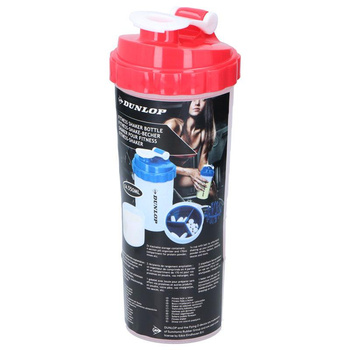 Dunlop - Bouteille de sport Shaker avec fermeture pratique 550 ml (rouge)