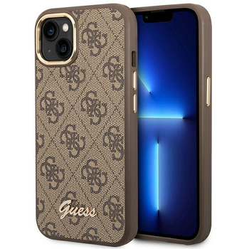 Guess 4G Metal Camera Outline Case – Etui iPhone 14 (Brązowy)