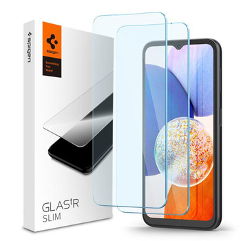 Spigen Glas.TR Slim 2er-Pack - gehärtetes Glas für Samsung Galaxy A15 4/5G / A25 5G / M15 5G (2 Stück)