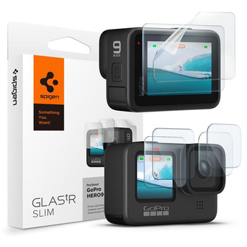 Spigen Glas.TR Slim + Film 2-Set - sada skla a filmu pro GoPro Hero 12 / 11 / 10 / 9 (2 sady)