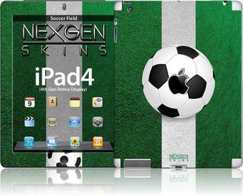 Nexgen Skins - sada skinů pro iPad 2/3/4 s 3D efektem (Fotbalové hřiště 3D)