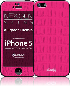 Nexgen Skins - 3D effect case skin set iPhone SE (2016) / iPhone 5s / iPhone 5 (Alligator Fuchsia 3D)