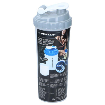 Dunlop - Bouteille de sport Shaker avec fermeture pratique 550 ml (gris)