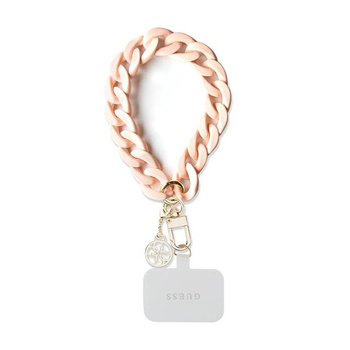 Guess Universal Big Hand Strap Acrylic 4G Charm - Universal Phone Strap (Pink)