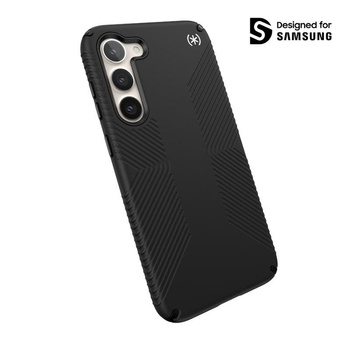 Speck Presidio2 Grip - Étui antidérapant pour Samsung Galaxy S23+ (Noir/Noir/Blanc)