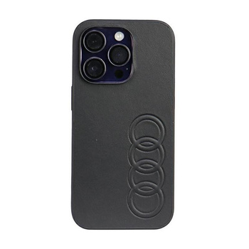 Audi Synthetic Leather - Coque pour iPhone 14 Pro (Noir)