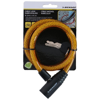 Dunlop - Keyed spiral bike lock 65 cm (orange)