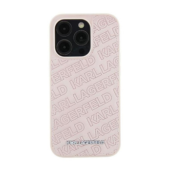 Karl Lagerfeld Quilted K Pattern - iPhone 15 Case (pink)