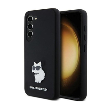 Karl Lagerfeld Silicone Choupette Metal Pin - Samsung Galaxy S24 Case (black)