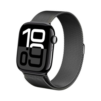 Crong Milano Steel - Bracelet en acier inoxydable pour Apple Watch 38/40/41/42 mm (graphite)