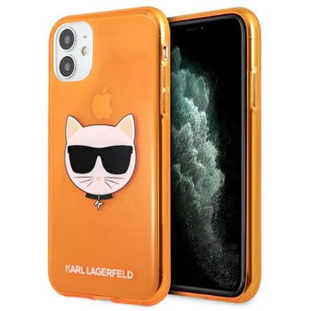 Karl Lagerfeld Choupette Head - iPhone 11 Hülle (fluo orange)